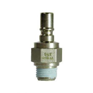 Embout À Clapet DN6 - Fileté 1/4" BSPT - Laiton Nickelé - AISI420 - Joint Viton