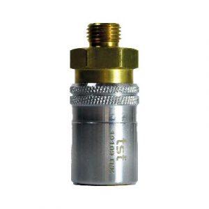 Coupleur À Clapet DN9 - Fileté 1/4" BSPP Laiton - AISI420 Nickelé  - Joint Viton