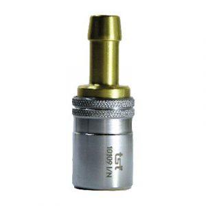Coupleur À Clapet DN9 Cannelé Tube Ø13 (1/2") Laiton - AISI420 - Joint Viton