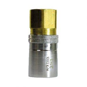 Coupleur À Clapet DN12 - Taraudé 1/2" Laiton - AISI420 Nickelé  - Joint Viton