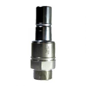 Embout À Clapet DN25 - Fileté 1"1/4" BSPP + Cône 60°-  AISI420 - Joint Viton