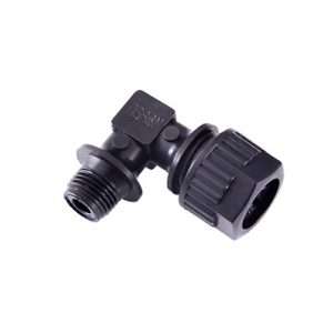 Raccord Coudé A Compression D4Ext Mâle 1/8" BSPT - Acétal Noir - Moq 500