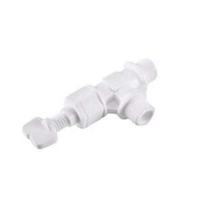 Vanne Régulation À Pointeau Filetée 1/4" Polypropylène Renforcé Blanc - Sachet de 25 Pièces