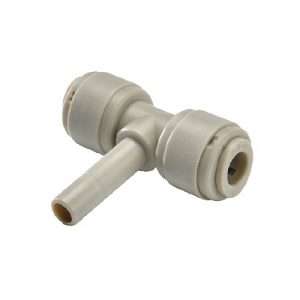 Raccord en T Instantané - Queue Lisse Au Centre Ø3/8" - Acétal Gris - Normes ACS pour eau potable - La boite de 5 pièces