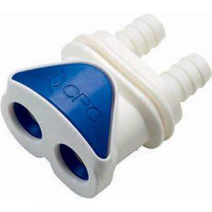 Coupleur 2 Circuits - Acetal - Sans Clapet -Cannele D 9.5 mm -Bag 25-