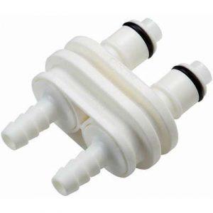 Embout 2 Circuits - Acetal - Sans Clapet -Cannele D 6.4 mm -Bag 25-