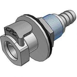 Coupleur CPC Colder DN7.2-A Clapet Traversée de Cloison. D 9.5 mm  Polypropylène