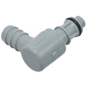 Embout CPC Colder A Clapet Cannelé Coude  D 9.5 mm En Polypropylène