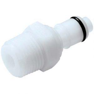 Embout CPC Colder A Clapet Tout Acétal Mâle 3/8''NPT Conique