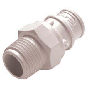 Embout CPC DN 13.2 Passage Libre Fileté 1/2"NPT en Polysulfone - Bag 10