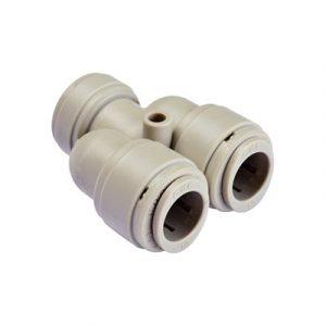 Raccord Union En U Instantané Ø3/8" (9,52 mm) Acétal Gris - Normes ACS pour eau potable - La boite de 5 pièces