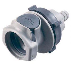 Coupleur -DN 9.6mm -Traversée de Cloison - Cannelé D 9.5 Intérieur Polypropylène - Bag 10 -