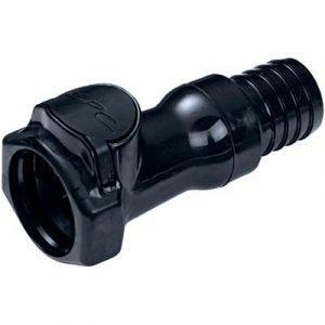 Coupleur -DN 9.6mm - Cannelé D 19 Intérieur Polysulfone UV Noir -Bag 10 -