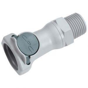 Coupleur -DN 9.6mm - A Clapet Fileté 1/2" NPT Polypropylène - Bag 10 -