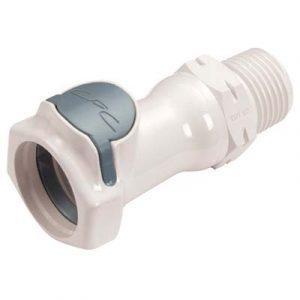Coupleur -DN 9.6mm - A Clapet Fileté 1/2" BSPT Polysulfone - Bag 10 -