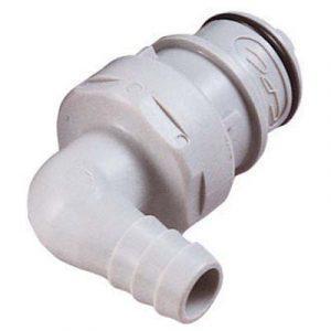 Embout -DN 9.6mm - A Clapet Cannelé Coudé D9.6 Intérieur Polypropylène -Bag 10 -