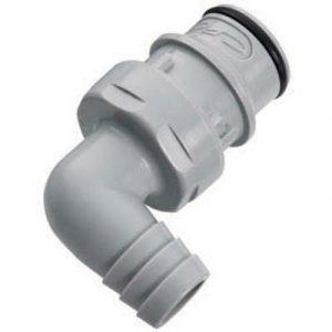 Embout -DN 9.6mm - A Clapet Cannelé Coudé D12.7 Intérieur Polypropylène -Bag 10-