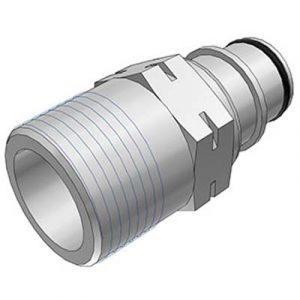 Embout -DN 9.6mm - A Clapet Fileté 3/4"BSPT en Polysulfone - Bag 10 -