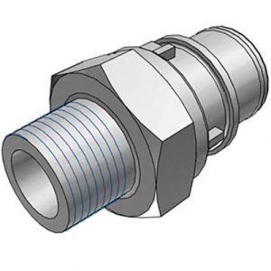 Embout -DN 9.6mm - A Clapet Fileté 3/8"BSPT Polypropylène - Bag 10 -