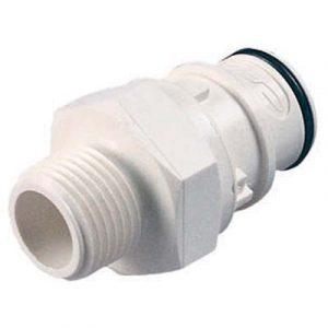 Embout -DN 9.6mm - A Clapet Fileté 1/2" BSPT Polysulfone - Bag 10 -