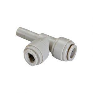 Raccord en T Instantané - Queue Lisse En Bout Ø1/4" - Acétal Gris - Normes ACS pour l'eau potable - La boite de 10 pièces