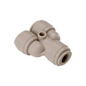 Raccord en Y Égal Instantané Tube 5/32"(4 mm) Acétal Gris - Norme ACS pour l'eau - La boite de 1