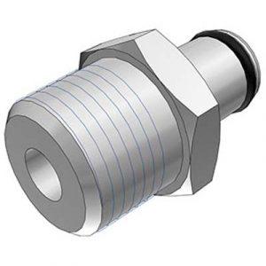 Embout - DN 6.4 - Fileté 3/8" NPT En Laiton Chromé - Bag 10