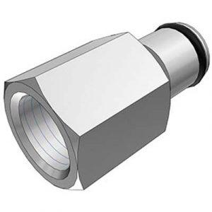 Embout - DN 6.4 - Taraude 1/4" BSPP En Laiton Chromé - Bag 10