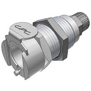 Coupleur -DN6.4 - Clapet Traversée de Cloison. À Coiffe 4.3X6.4mm - Laiton Chromé - Bag 10