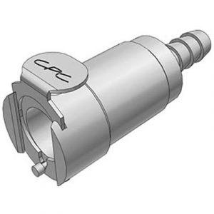 Coupleur -DN 6.4- À Clapet Cannelé pour tube 6.4mm Int Laiton Chromé- Bag 10
