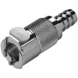 Coupleur -DN 6.4- À Clapet Cannelé pour tube 9.5mm Int Laiton Chromé- Bag 10