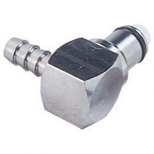 Embout - DN 6.4 - À Clapet Cannelé Coudé Pour tube 6.4mm Laiton- Bag 10
