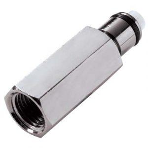 Embout - DN 6.4 - À Clapet Taraude 1/4"BSPP En Laiton Chromé - Bag 10
