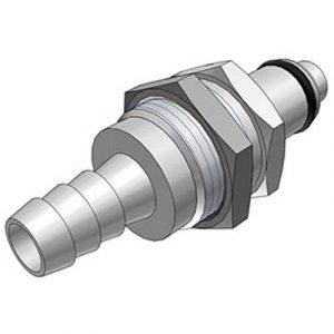 Embout -DN 6.4-A Traversée de Cloison. Cannelé pour tube 7.9mm Int Laiton- Bag 10