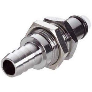 Embout -DN 6.4- À Clapet Traversée de Cloison. Cannelé pour tube 9.5mm Int Laiton- Bag 10