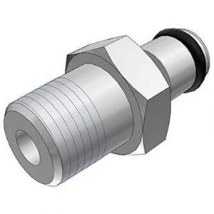 Embout CPC - DN 3.2- Fileté 1/8" BSPT En Laiton Chromé -Bag 10