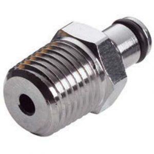Embout CPC - DN 3.2- Fileté 1/4" NPT En Laiton Chromé -Bag 10