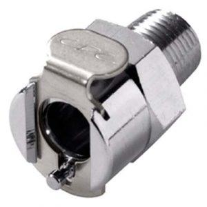 Coupleur CPC - DN 3.2- À Clapet Fileté 1/8"NPT  En Laiton Chromé - Bag 10