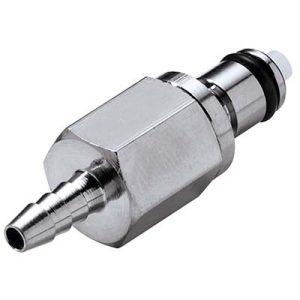 Embout CPC - DN 3.2- À Clapet  Cannelé D 3.2mm Int Laiton Chromé -Bag 10