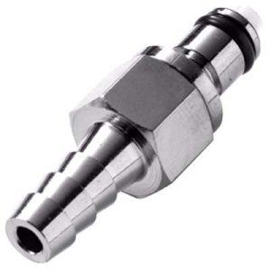 Embout CPC - DN 3.2- À Clapet Cannelé D 6.4mm Int Laiton Chromé -Bag 10