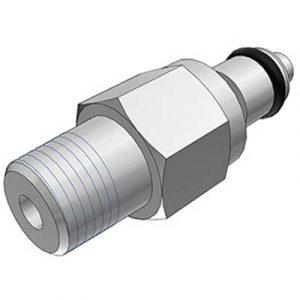 Embout CPC - DN 3.2- À Clapet Fileté 1/8" BSPT En Laiton Chromé -Bag 10