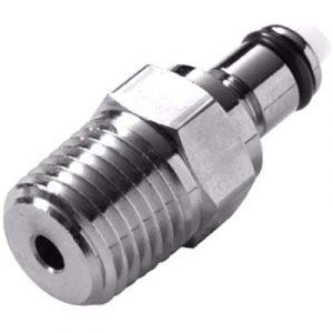 Embout CPC - DN 3.2- À Clapet Fileté 1/4" NPT En Laiton Chromé -Bag 10