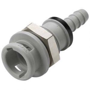 Coupleur CPC Zéro Goutte Cannelé. 6.4 mm - Traversée de Cloison - Polypropylène- Bag 25 -