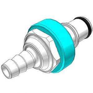Embout CPC Zéro Goutte Cannelé Tube 6.4 En ABS Joint EPDM- Bag 25-
