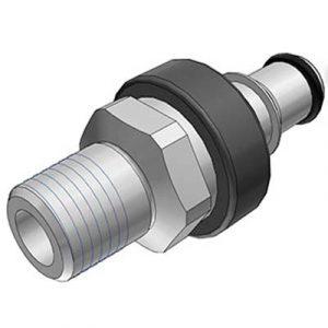 Embout CPC Zéro Goutte Fileté 1/4''BSPT Polypropylène Gris - Bag 25 -