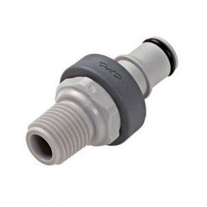 Embout CPC Zéro Goutte Fileté 1/4''NPT Polypropylène Gris - Bag 25 -