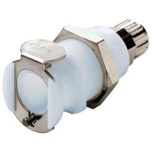 Coupleur Acétal - DN 6.4 - Traversée de Cloison - À Coiffe pour tube 4.3X6.4mm - Bag 25 -