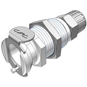 Coupleur Acétal - DN 6.4 - Traversée de Cloison - À Coiffe pour tube 6.4X9.5mm - Bag 25 -