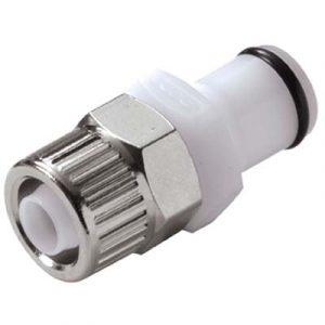 Embout Acétal - DN 6.4 - À Coiffe pour tube 6.4X9.5mm - Bag 25 -