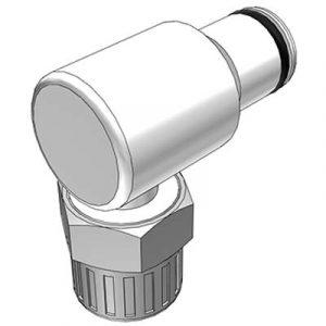 Embout Acétal - DN 6.4 - Coudé - À Coiffe pour tube 6.4X9.5mm - Bag 25 -